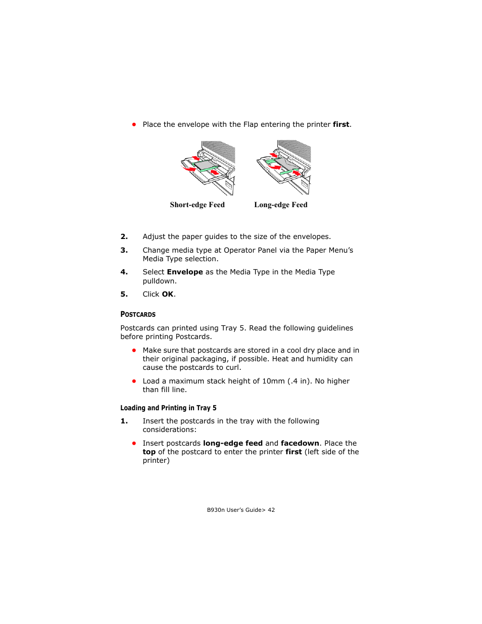 Postcards | Oki B930d User Manual | Page 48 / 211