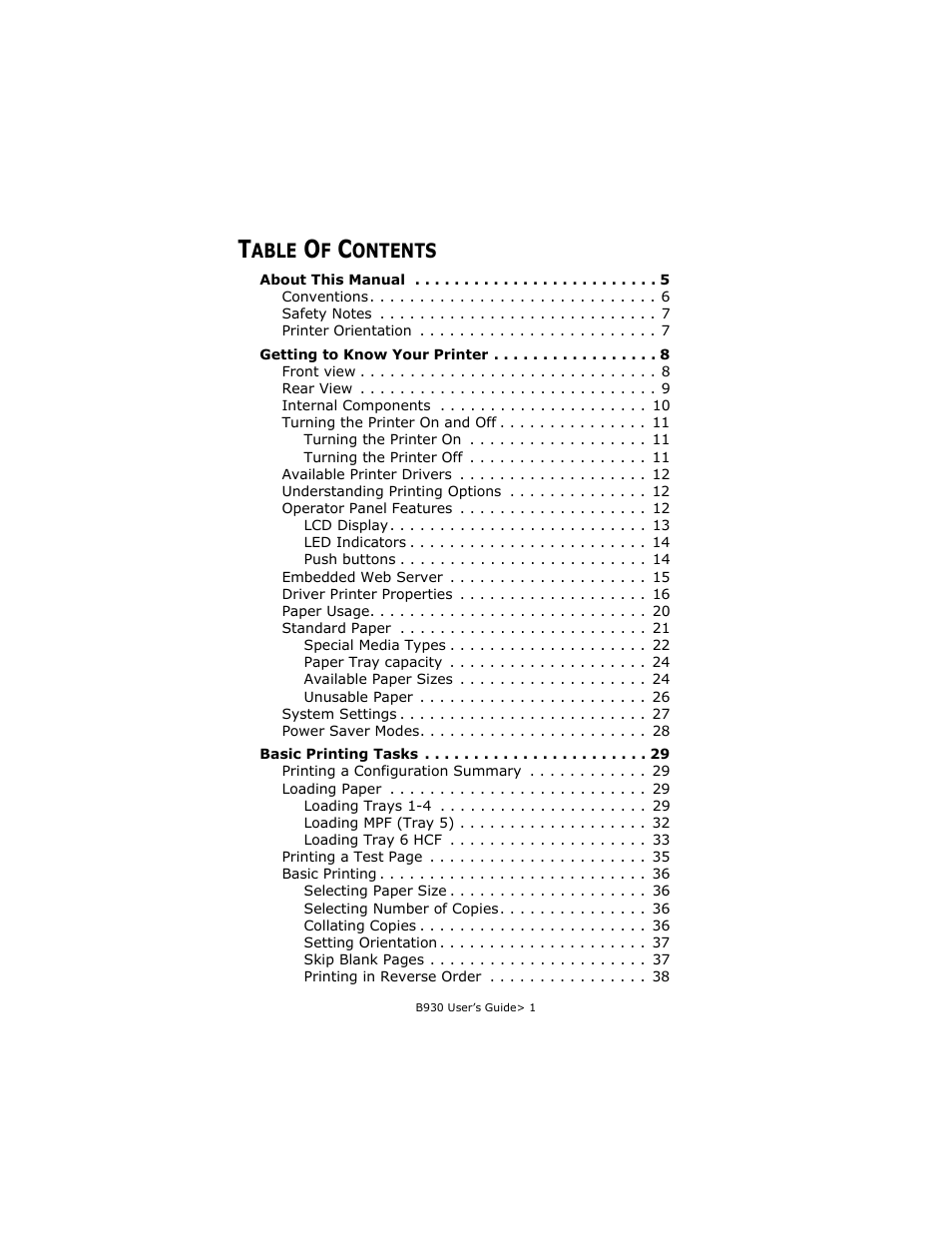 Oki B930d User Manual | Page 7 / 211