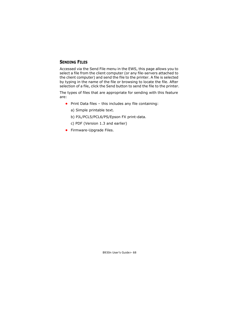Sending files | Oki B930d User Manual | Page 74 / 211