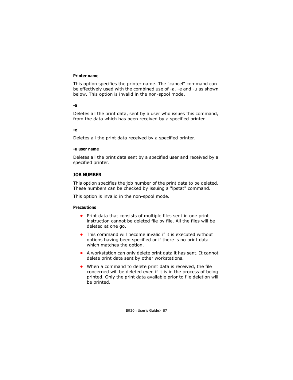Job number | Oki B930d User Manual | Page 93 / 211