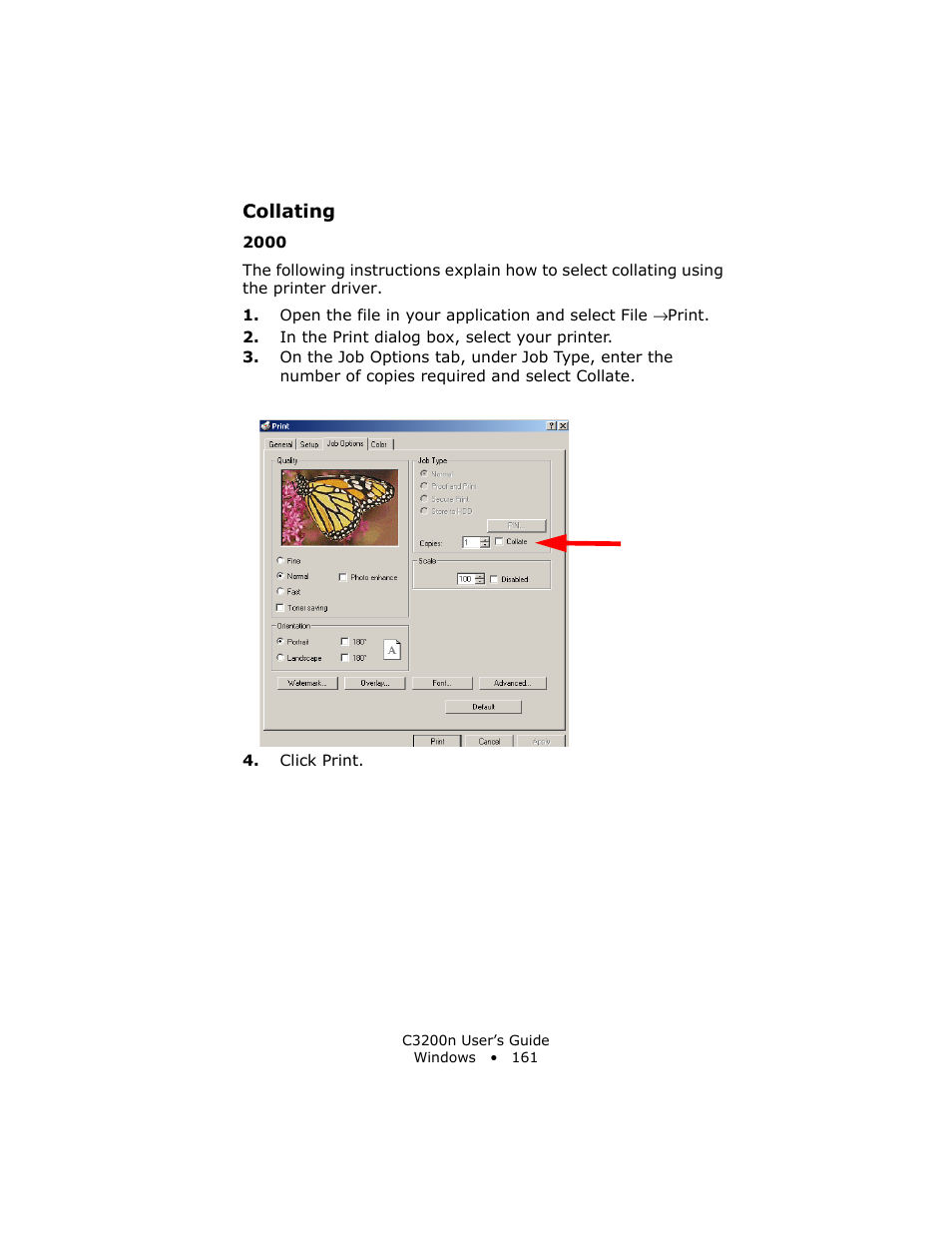 Collating | Oki C 3200n User Manual | Page 161 / 168