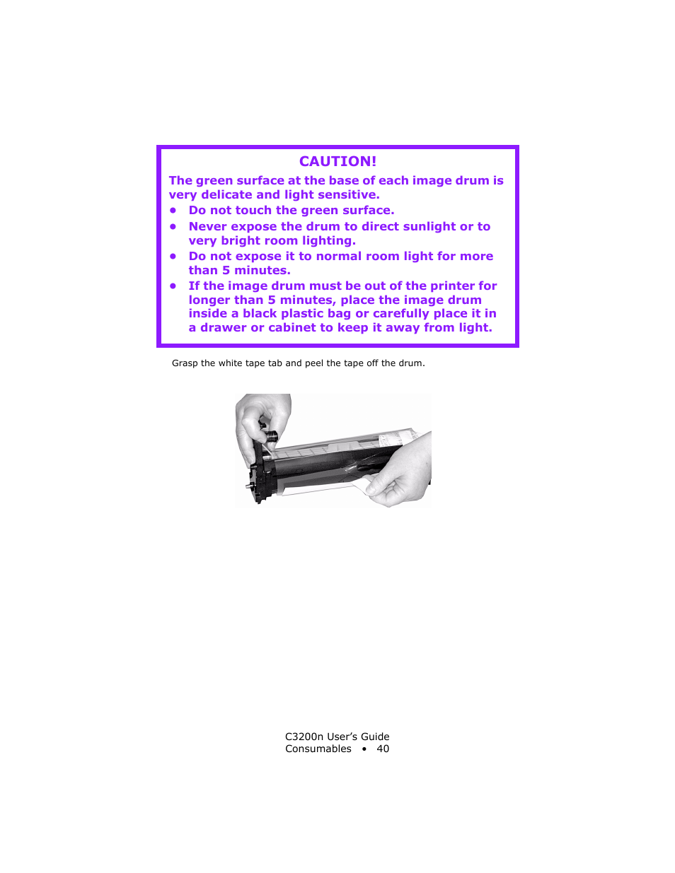 Caution | Oki C 3200n User Manual | Page 40 / 168