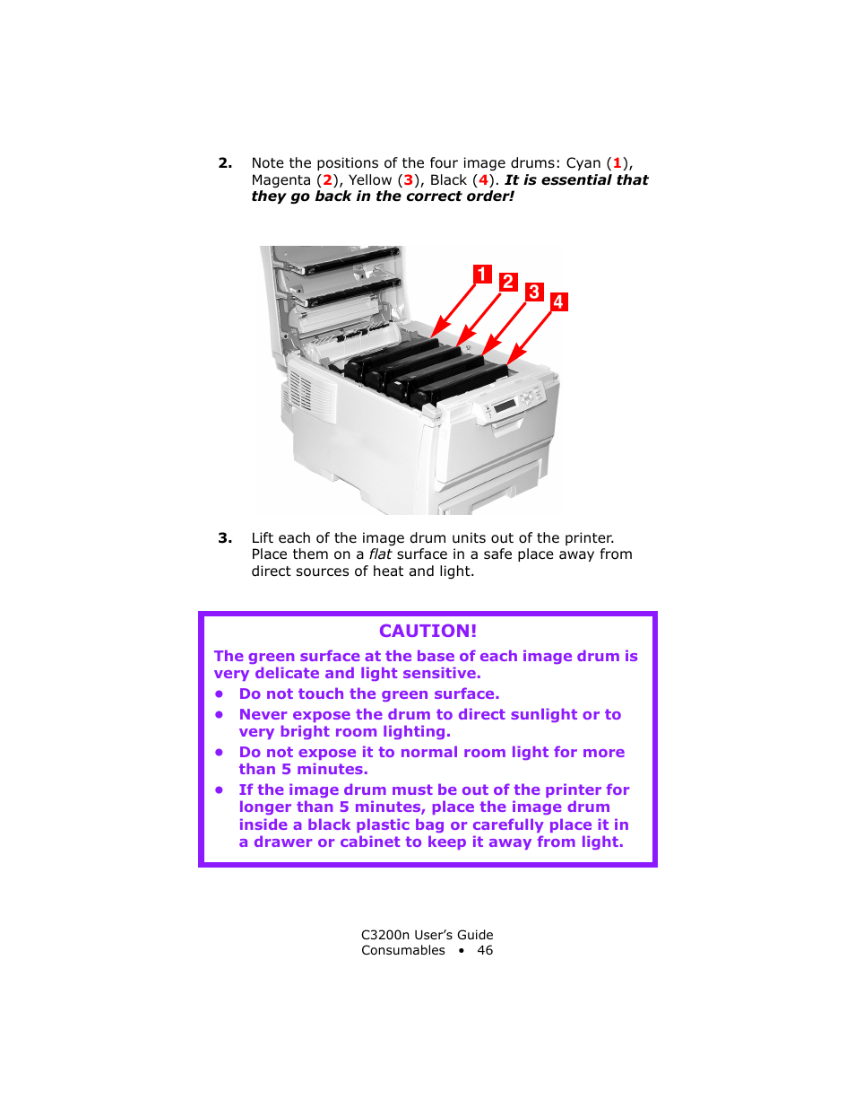 Caution | Oki C 3200n User Manual | Page 46 / 168