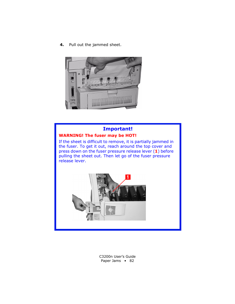 Important | Oki C 3200n User Manual | Page 82 / 168