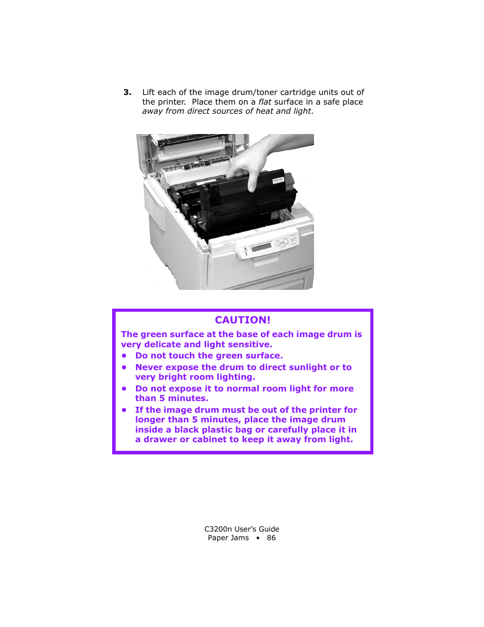 Caution | Oki C 3200n User Manual | Page 86 / 168