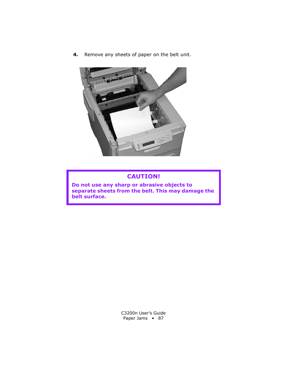 Caution | Oki C 3200n User Manual | Page 87 / 168