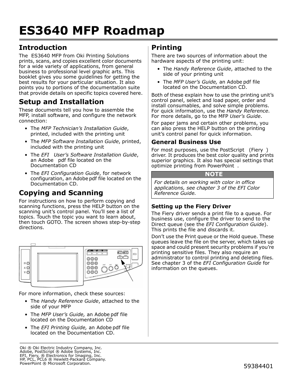 Oki ES3640 MFP User Manual | 4 pages