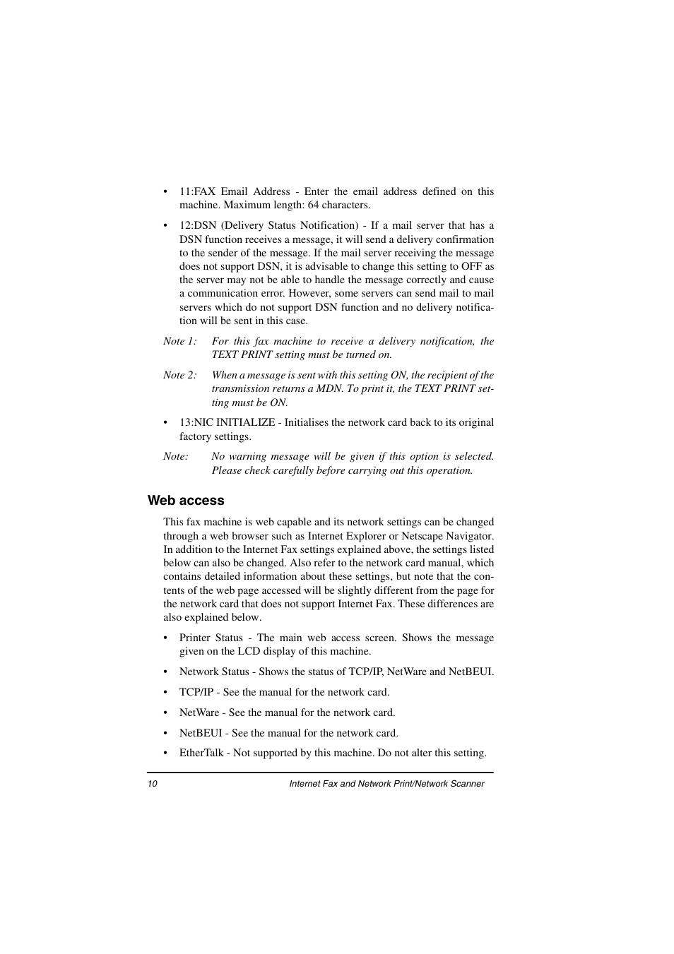 Web access | Oki ii User Manual | Page 14 / 46