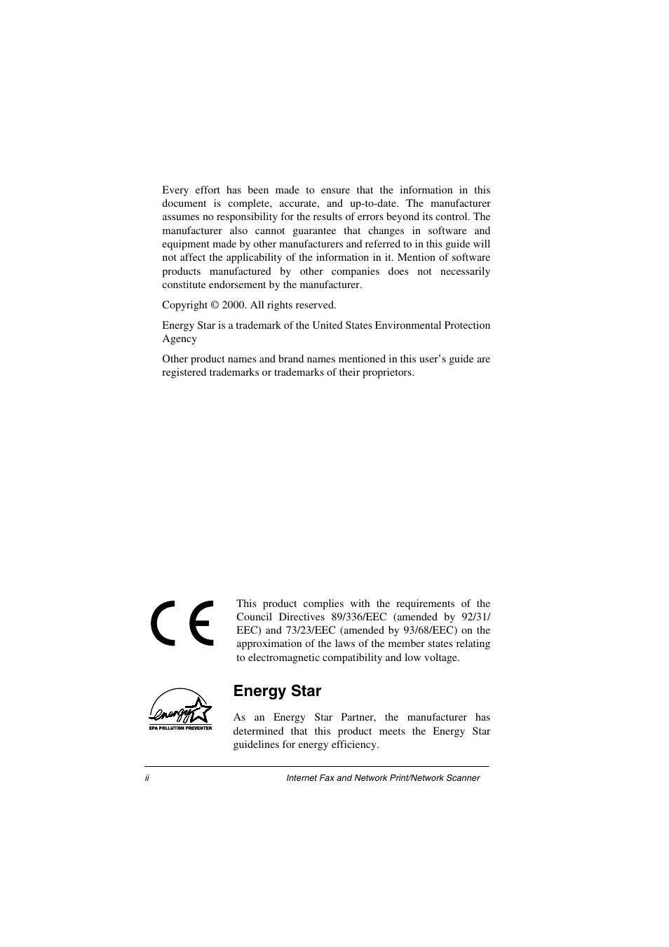 Energy star | Oki ii User Manual | Page 2 / 46