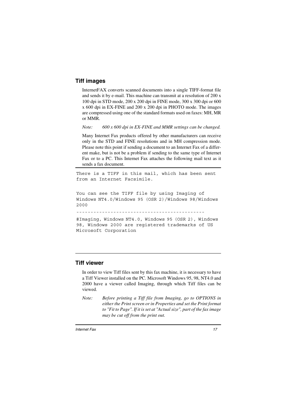 Tiff images, Tiff viewer | Oki ii User Manual | Page 21 / 46