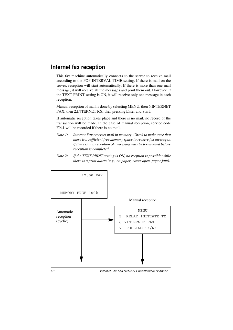 Internet fax reception | Oki ii User Manual | Page 22 / 46