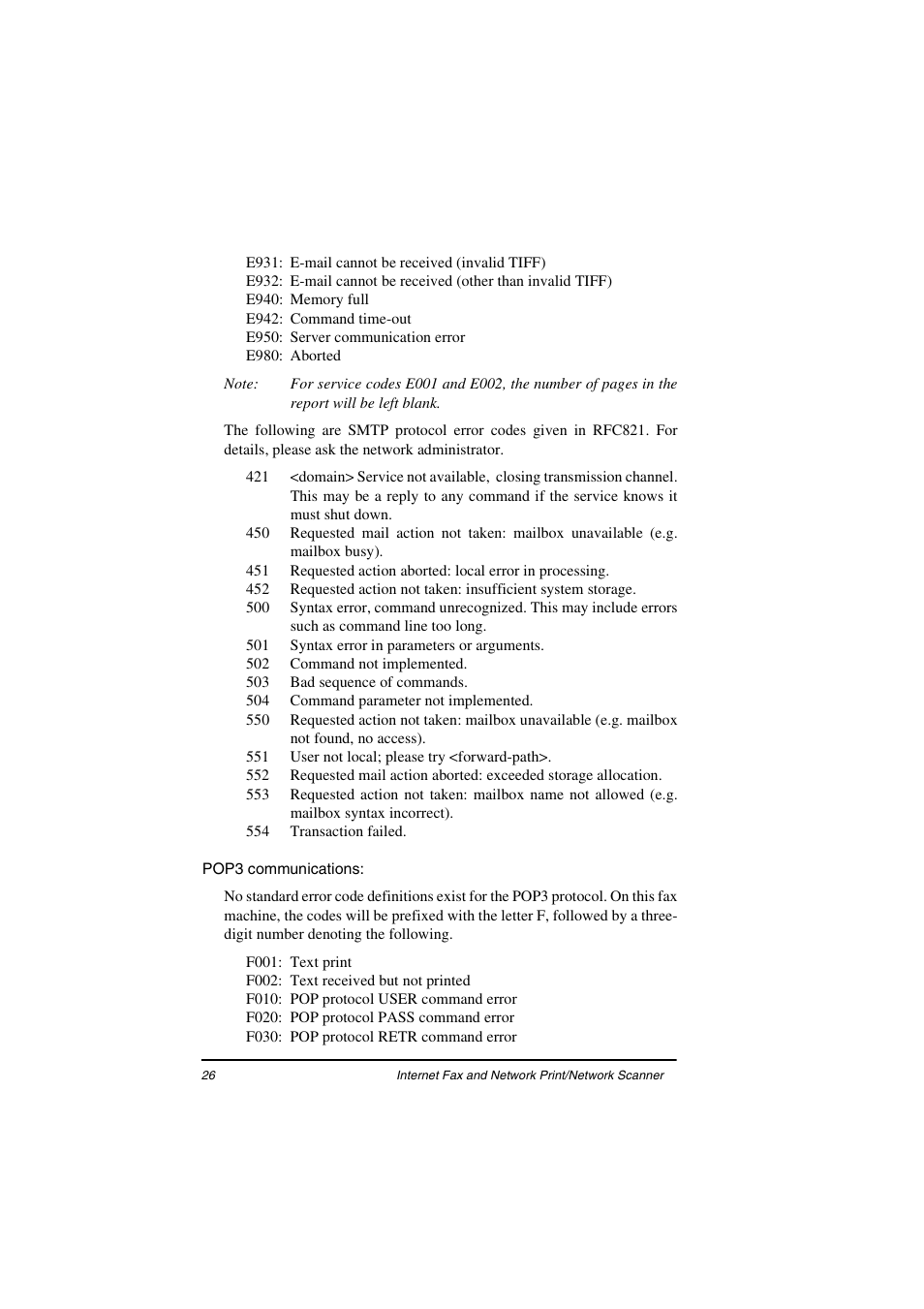 Pop3 communications | Oki ii User Manual | Page 30 / 46