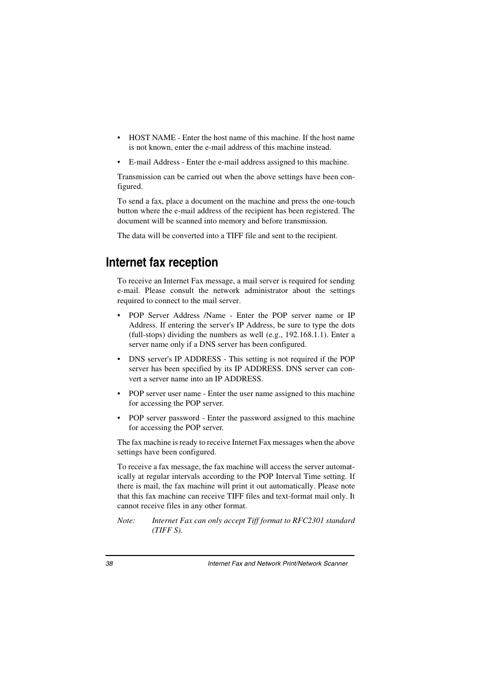 Internet fax reception | Oki ii User Manual | Page 42 / 46