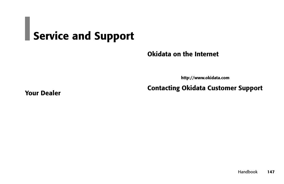 Service and support | Oki FAX 5250 User Manual | Page 147 / 176