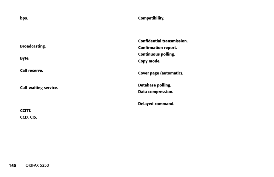 Oki FAX 5250 User Manual | Page 160 / 176