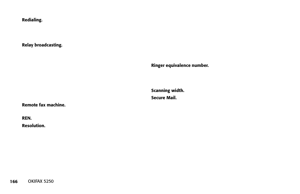 Oki FAX 5250 User Manual | Page 166 / 176