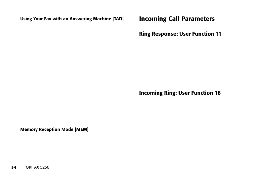 Oki FAX 5250 User Manual | Page 54 / 176