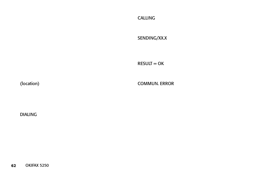 Oki FAX 5250 User Manual | Page 62 / 176