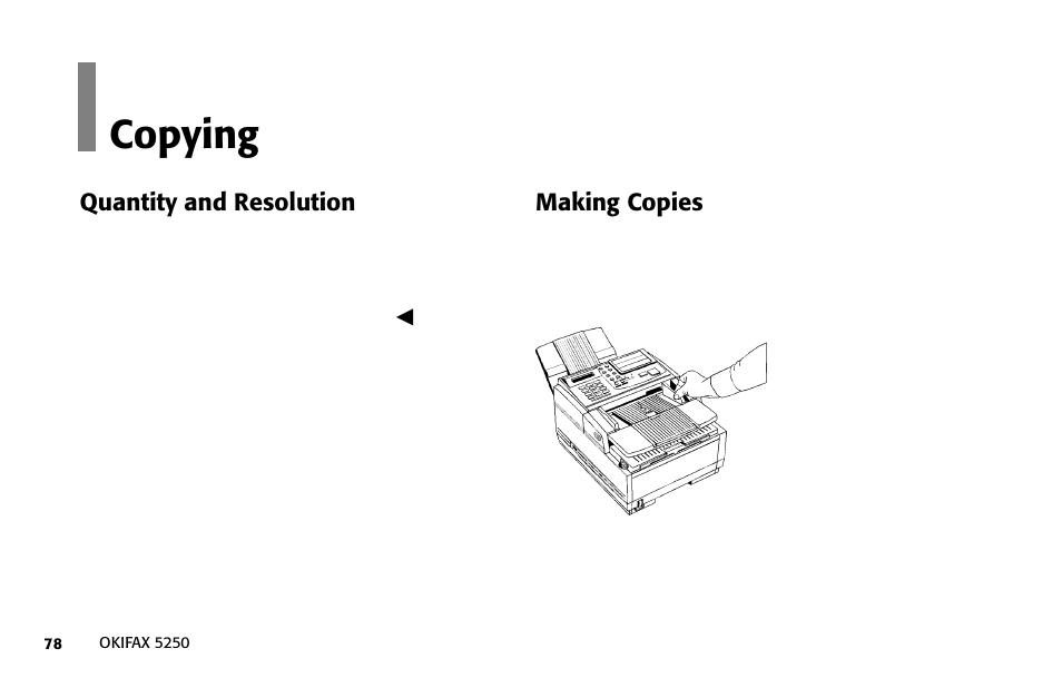 Copying | Oki FAX 5250 User Manual | Page 78 / 176