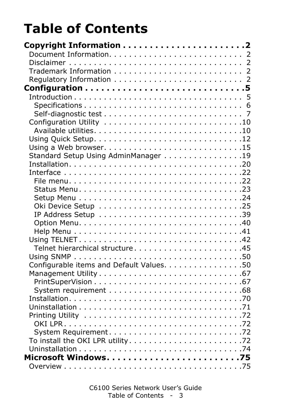 Oki C6100dn User Manual | Page 3 / 128