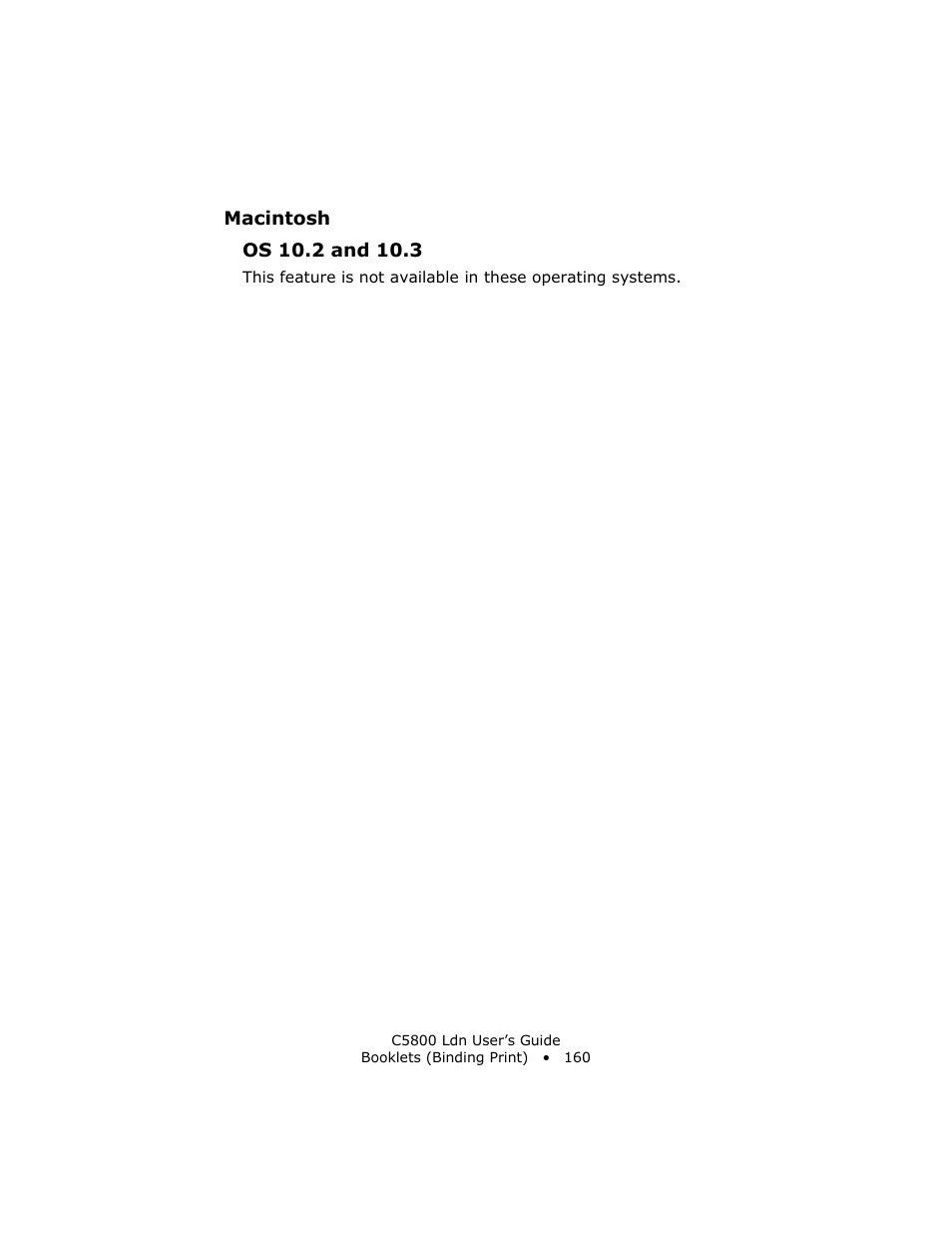 Macintosh, Os 10.2 and 10.3 | Oki C 5800Ldn User Manual | Page 160 / 251