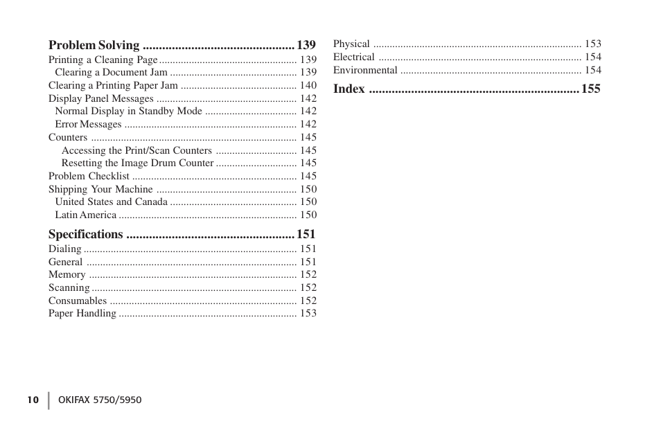 Oki 59502 User Manual | Page 10 / 172