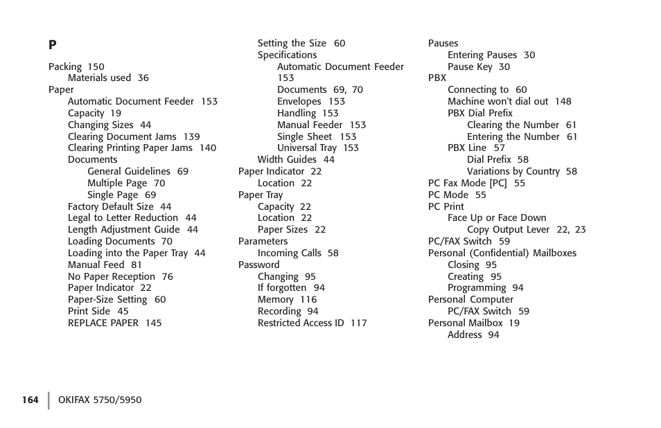 Oki 59502 User Manual | Page 164 / 172