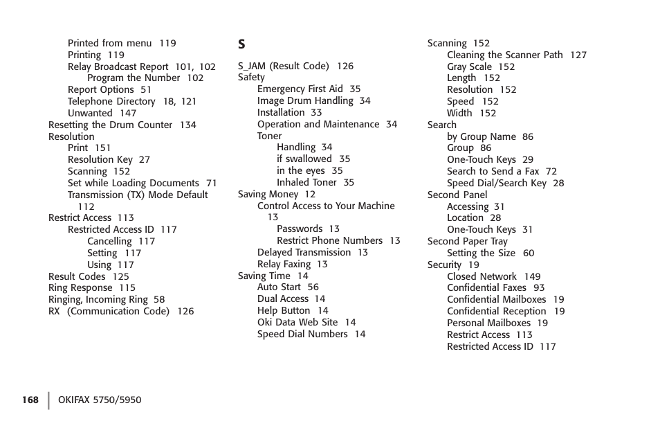 Oki 59502 User Manual | Page 168 / 172