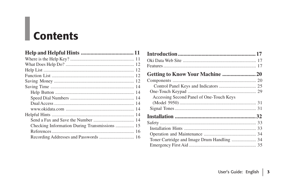 Oki 59502 User Manual | Page 3 / 172