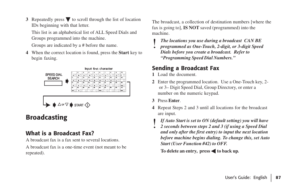 Broadcasting, What is a broadcast fax, Sending a broadcast fax | What is a broadcast fax? sending a broadcast fax | Oki 59502 User Manual | Page 87 / 172