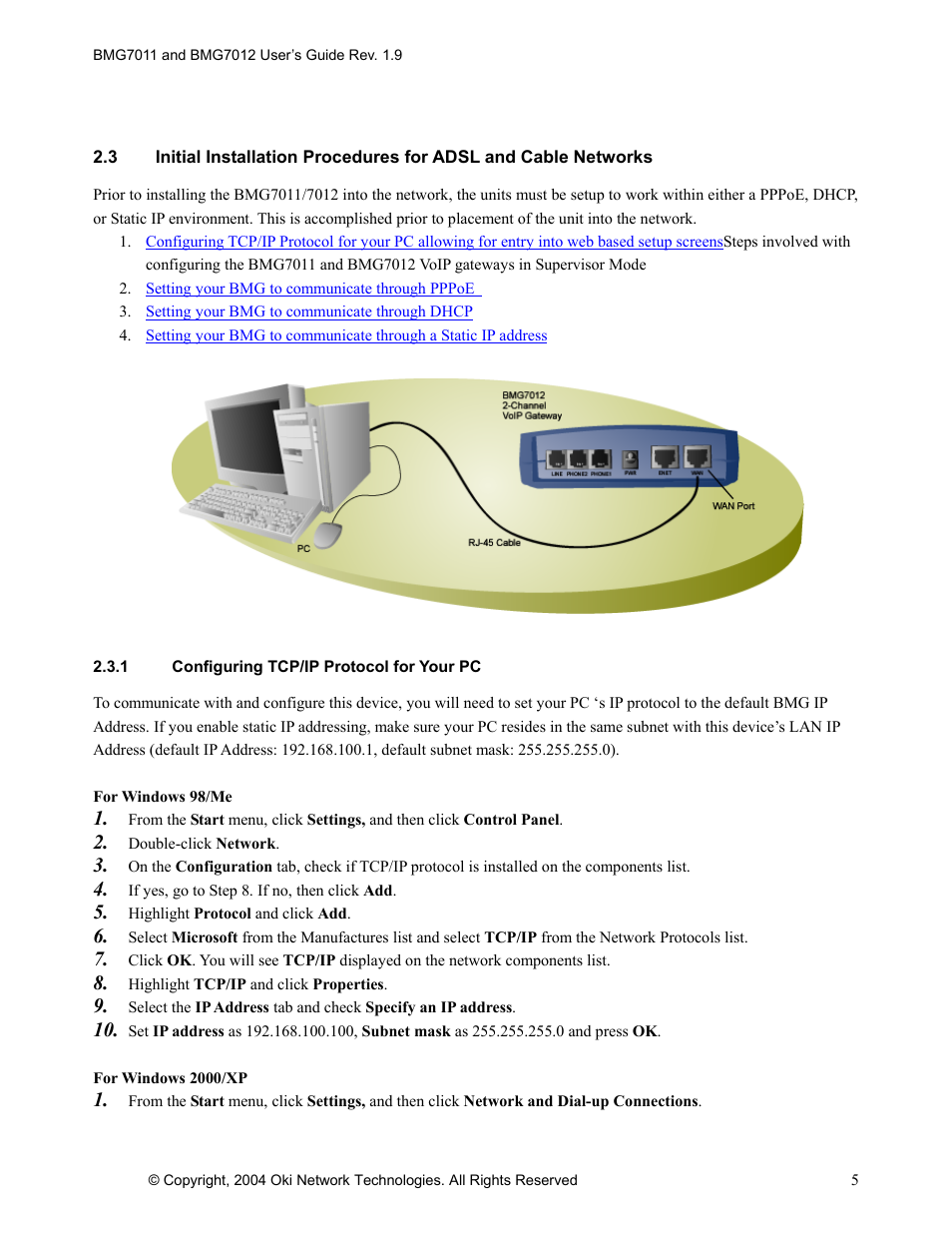 Oki BMG7012 User Manual | Page 10 / 70