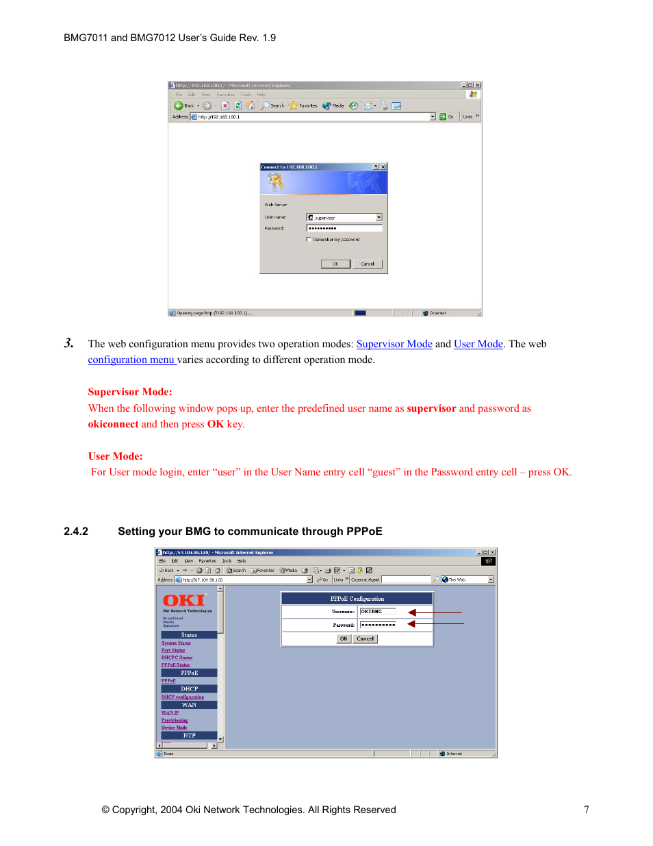 Oki BMG7012 User Manual | Page 12 / 70
