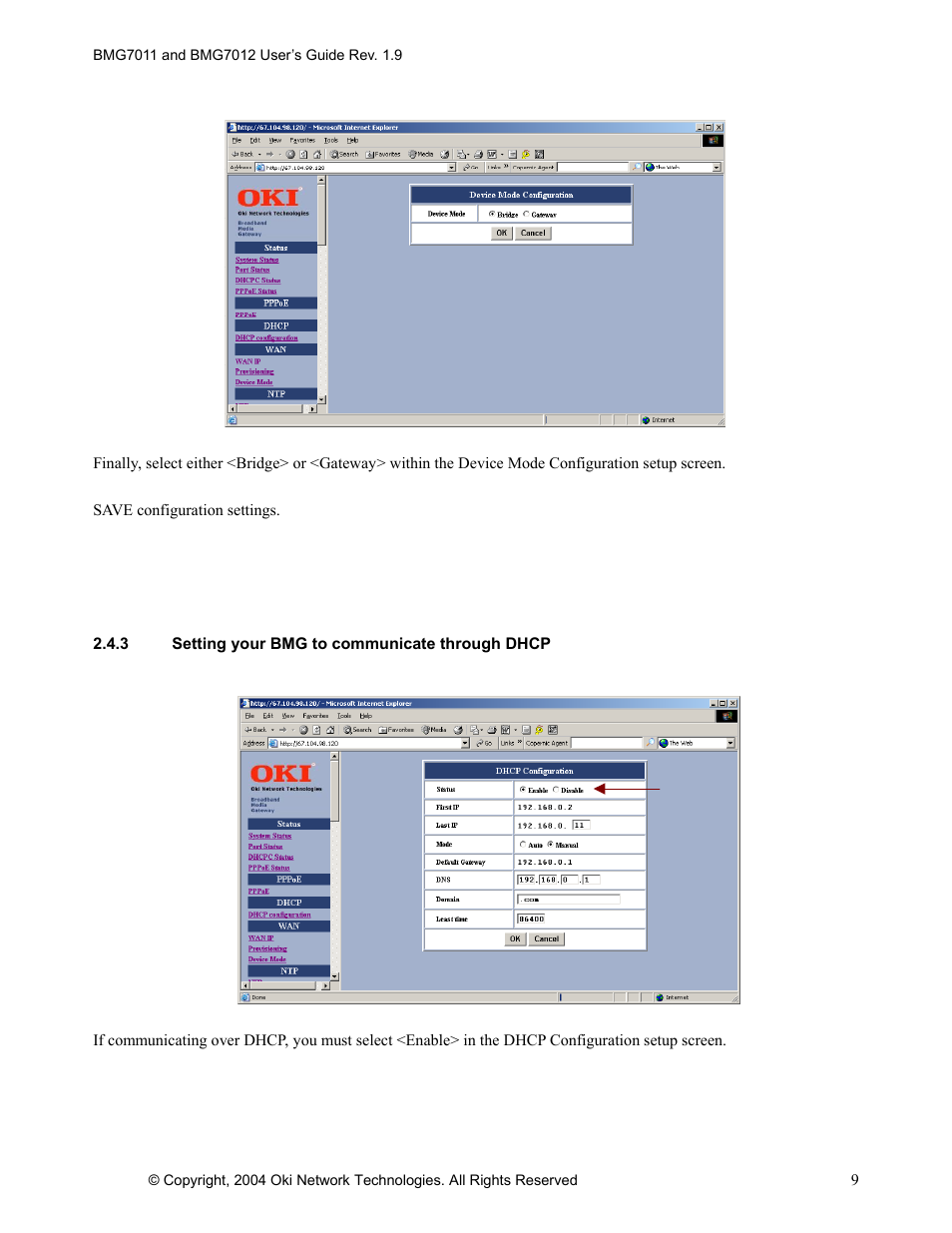 Oki BMG7012 User Manual | Page 14 / 70