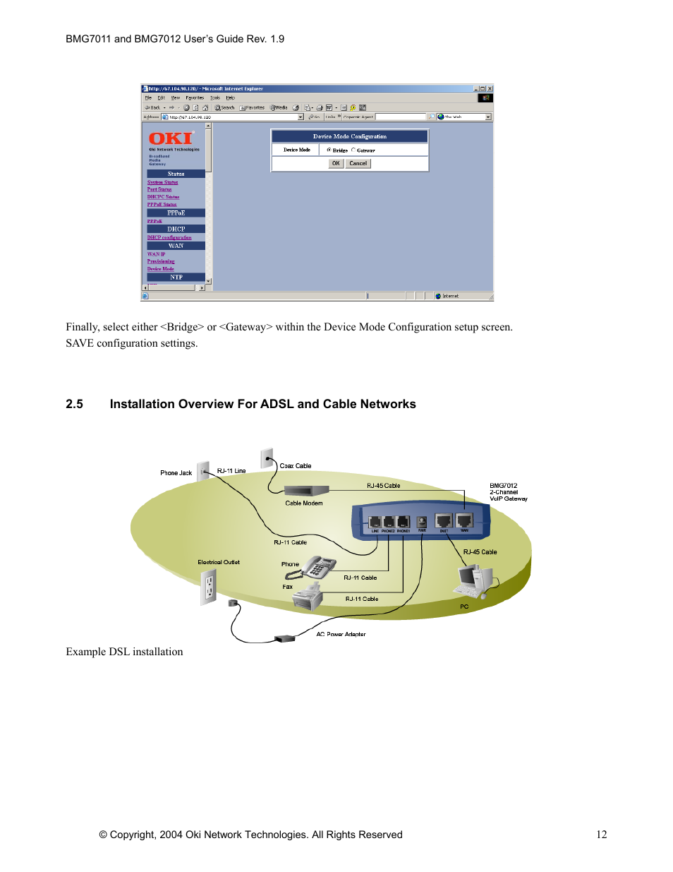 Oki BMG7012 User Manual | Page 17 / 70