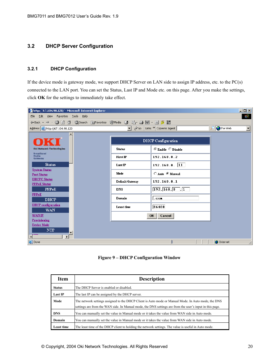 Oki BMG7012 User Manual | Page 25 / 70