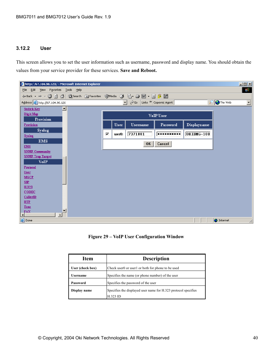 Oki BMG7012 User Manual | Page 45 / 70