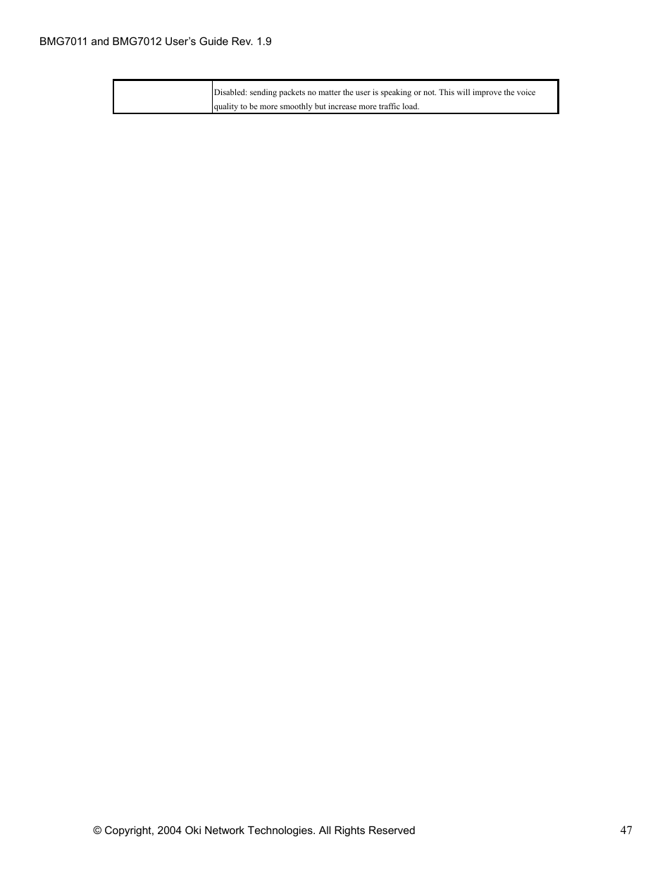 Oki BMG7012 User Manual | Page 52 / 70