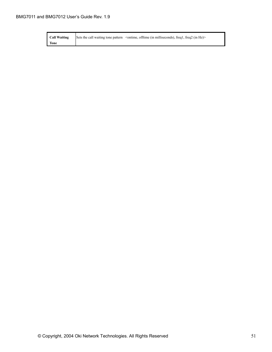 Oki BMG7012 User Manual | Page 56 / 70