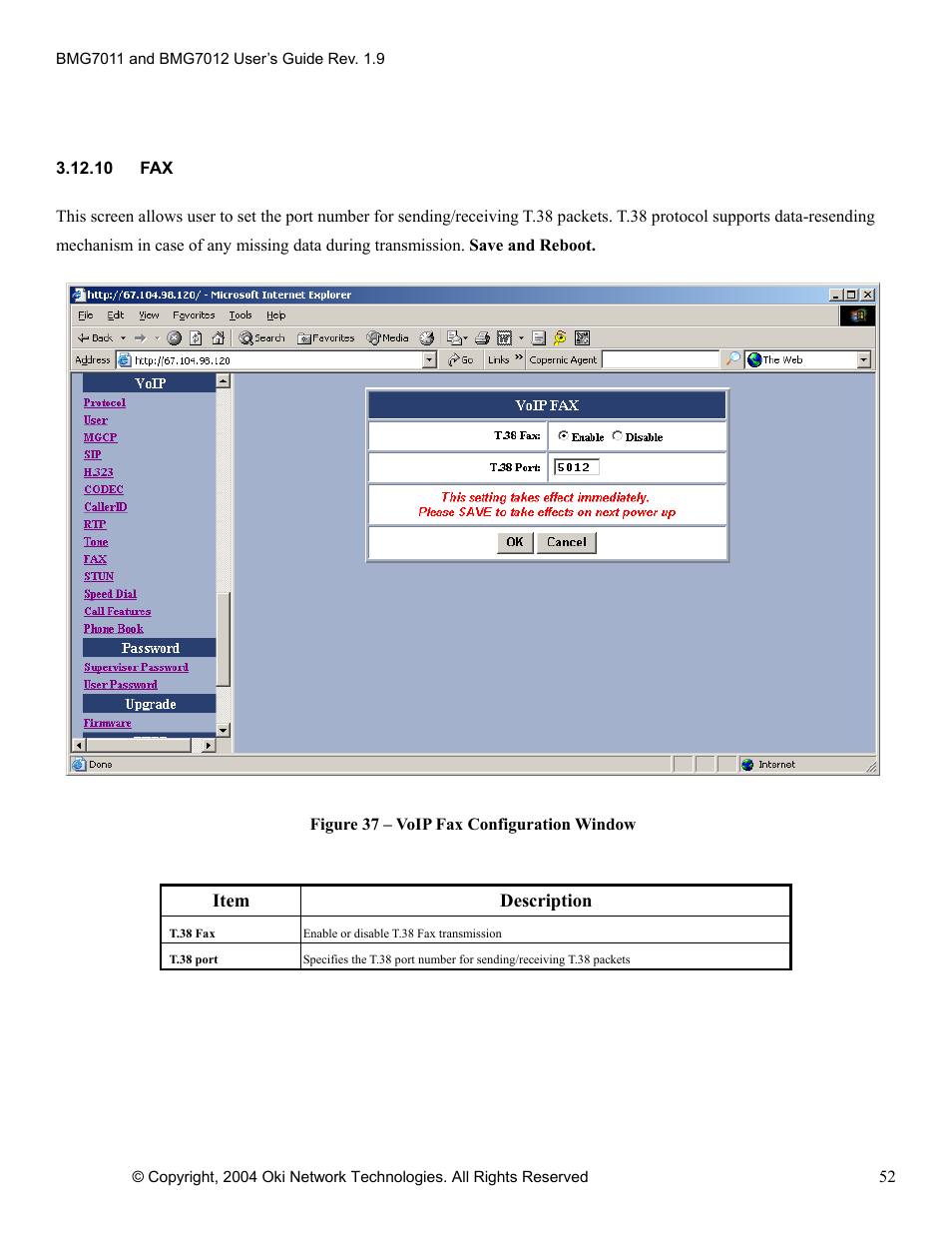 Oki BMG7012 User Manual | Page 57 / 70