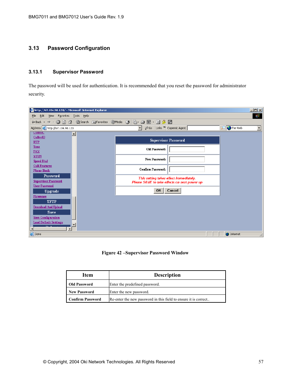 Oki BMG7012 User Manual | Page 62 / 70