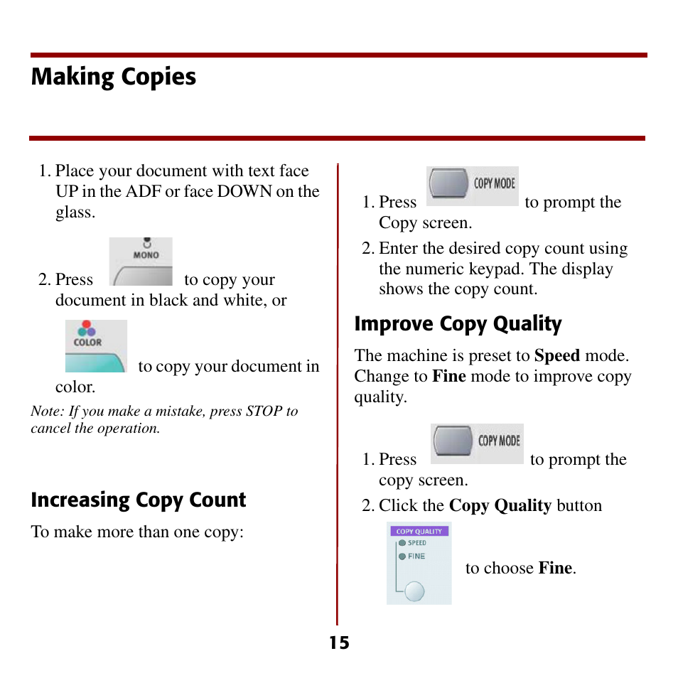 Making copies | Oki C5510 MFP User Manual | Page 16 / 43