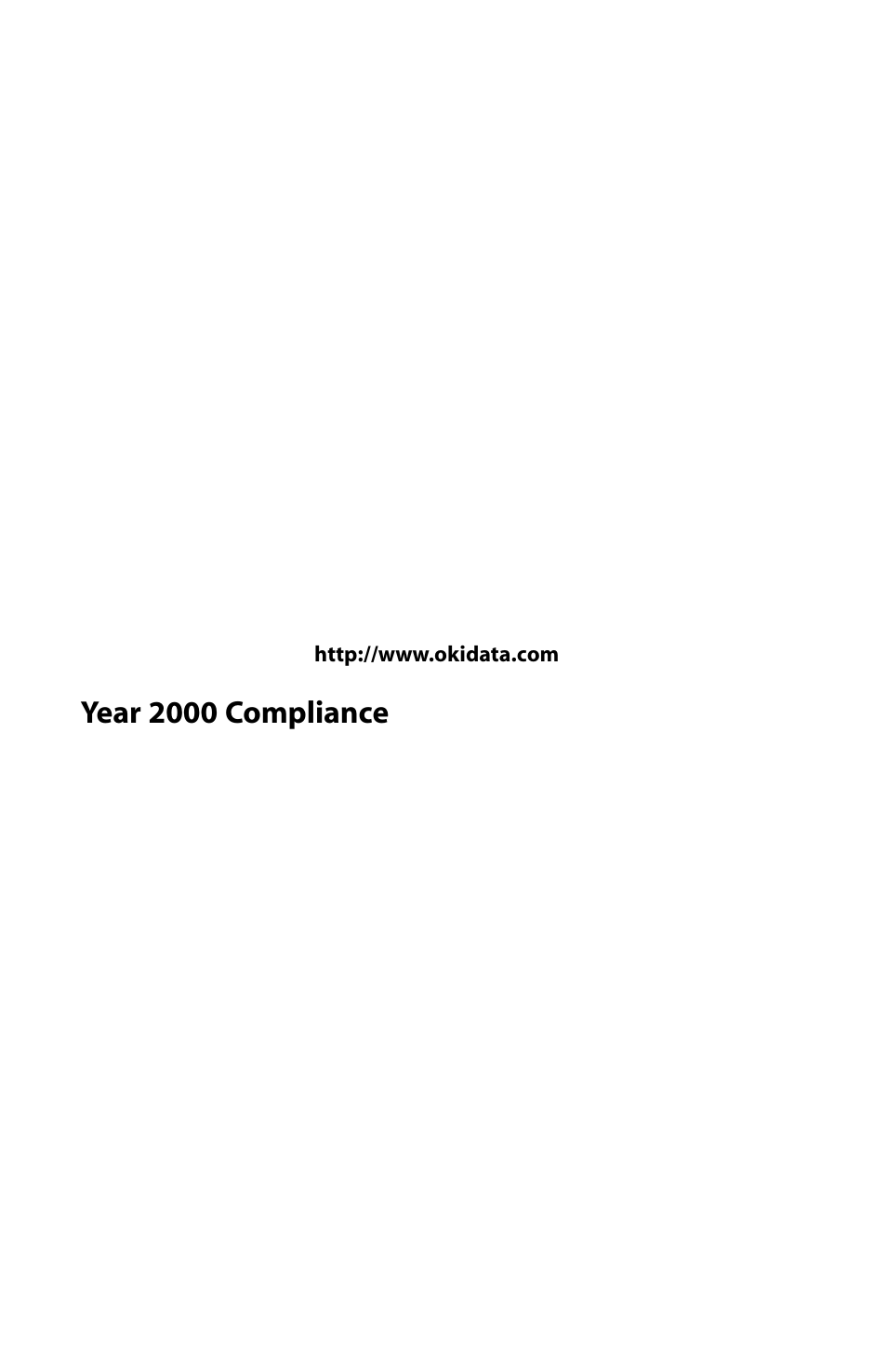 Year 2000 compliance | Oki PM4410 User Manual | Page 2 / 72