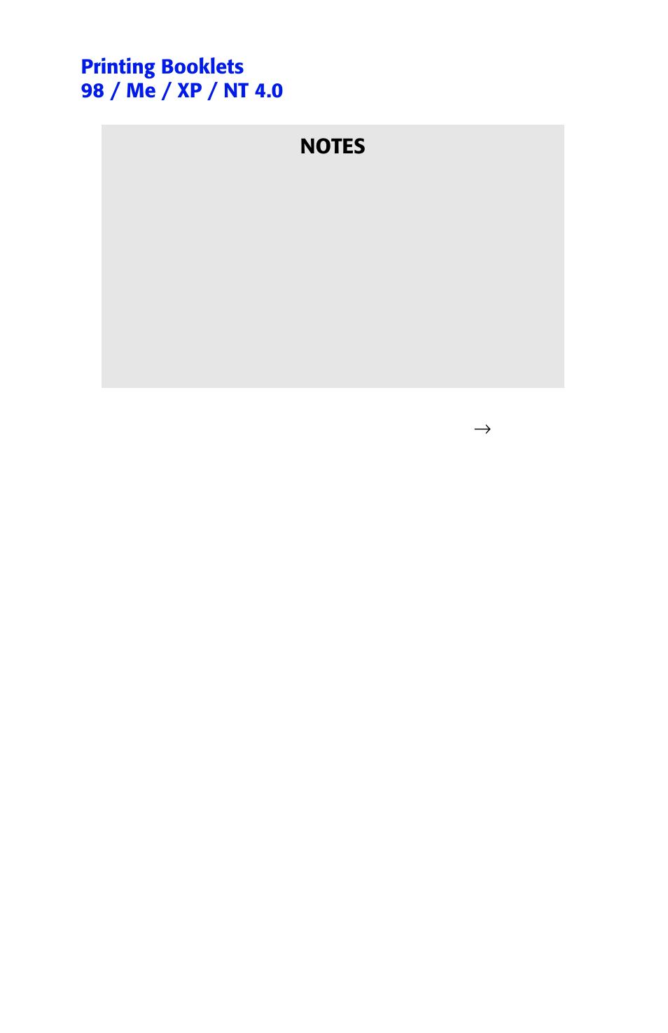 Printing booklets 98 / me / xp / nt 4.0 | Oki ES 1624n MFP User Manual | Page 171 / 326
