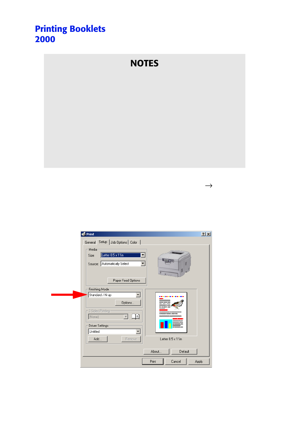 Printing booklets 2000 | Oki ES 1624n MFP User Manual | Page 202 / 326