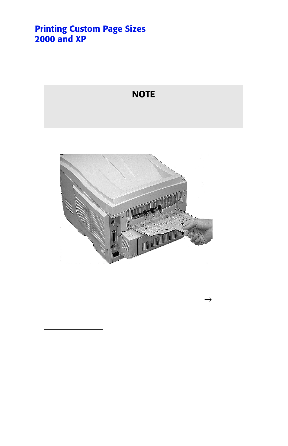 Printing custom page sizes 2000 and xp | Oki ES 1624n MFP User Manual | Page 245 / 326