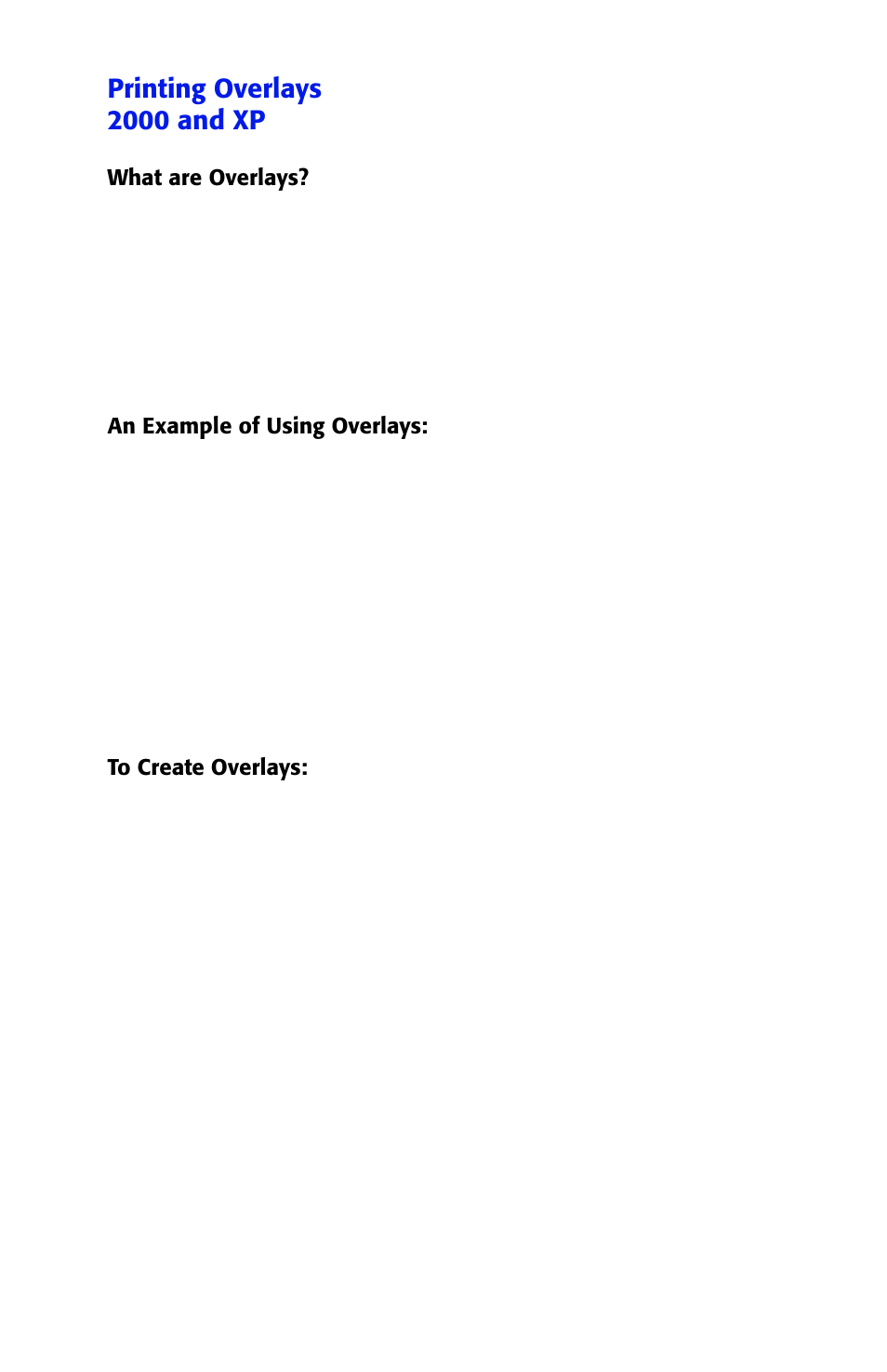Printing overlays 2000 and xp | Oki ES 1624n MFP User Manual | Page 265 / 326