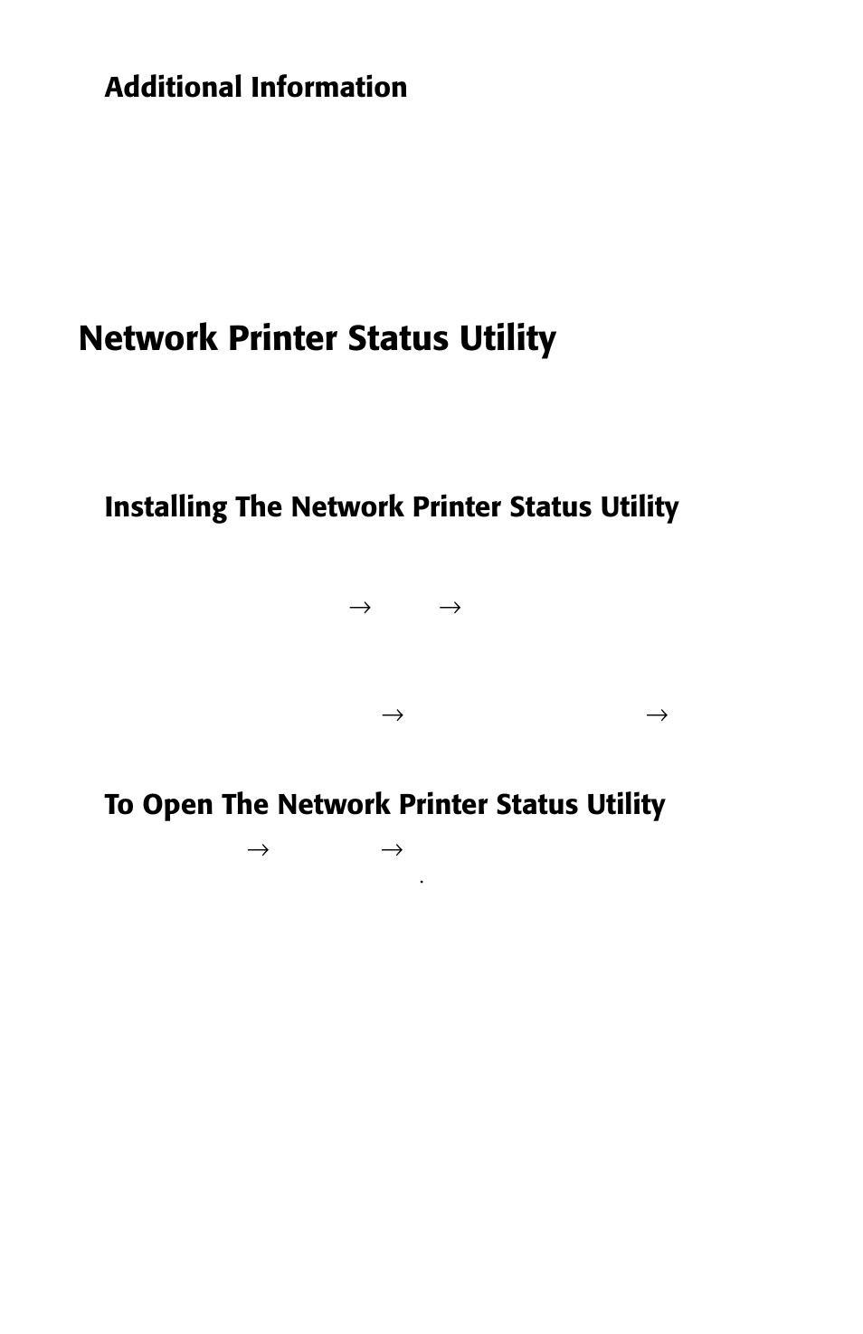 Additional information, Network printer status utility, Installing the network printer status utility | To open the network printer status utility | Oki ES 1624n MFP User Manual | Page 324 / 326