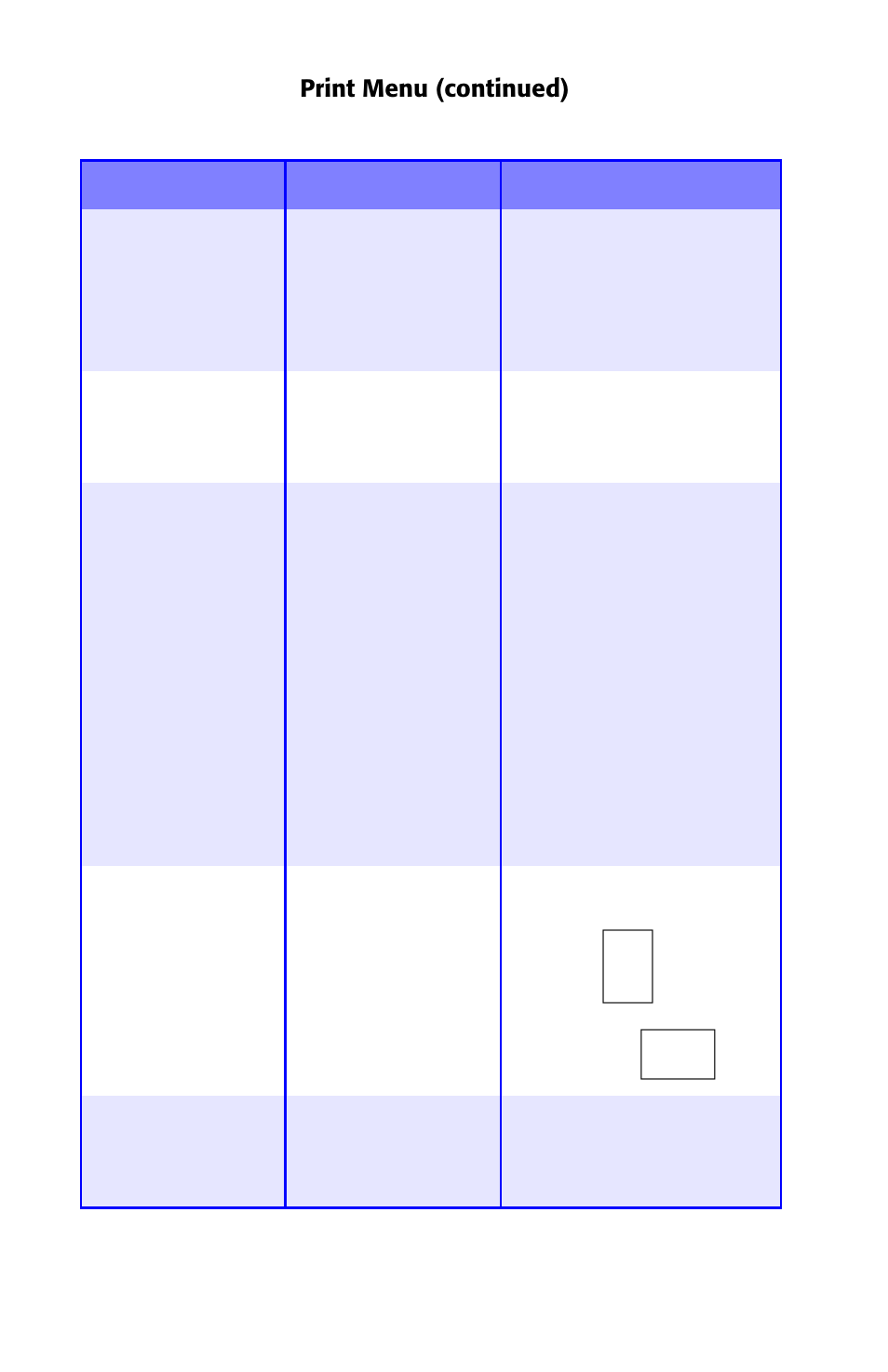 Print menu (continued) | Oki ES 1624n MFP User Manual | Page 39 / 326