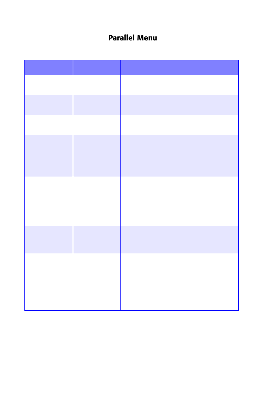 Parallel menu | Oki ES 1624n MFP User Manual | Page 58 / 326