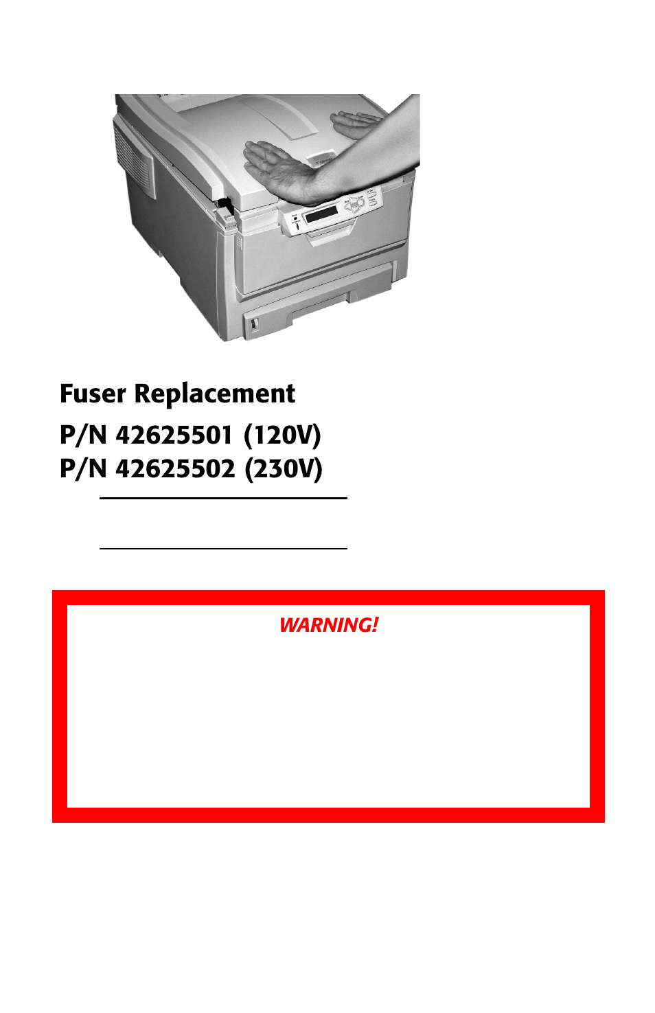 Fuser replacement, S. see “fuser | Oki ES 1624n MFP User Manual | Page 95 / 326